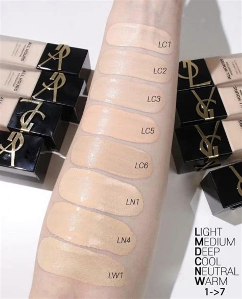 ysl all hours luminous matte foundation swatches|YSL all hours foundation shades.